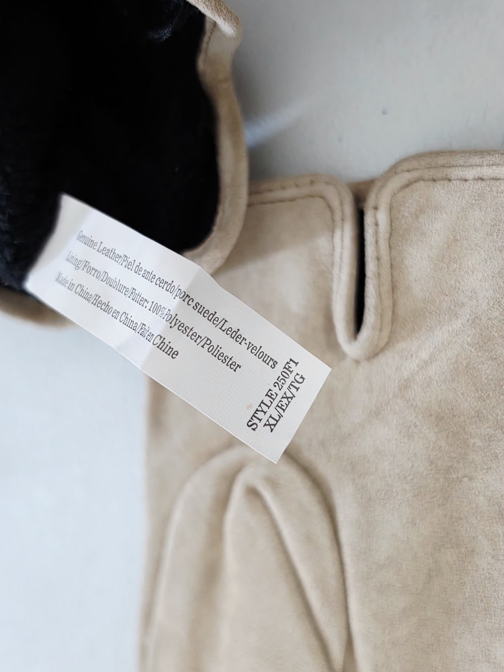 Vintage Suede Women's Gloves Size XL - Picture 3 of 9